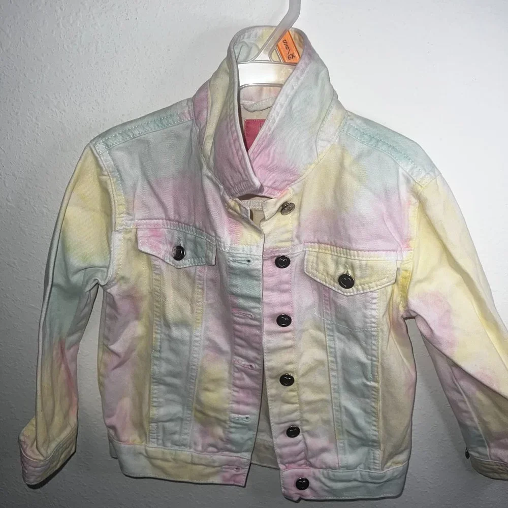 Island dewdrops kids pastel denim jacket size 5